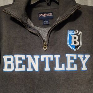 EUC VTG 2000's Bentley University JanSport 1/4 zip men's‎ Gray size Small